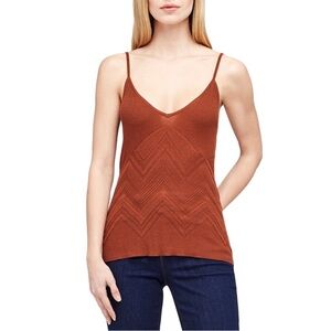 L’Agence Hayek Camel Brown Tan Knit Sweater Tank Size S